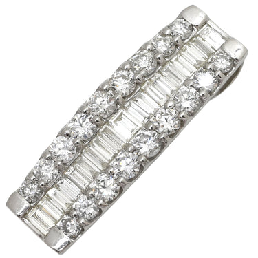 ノンブランド NON BRAND ダイヤモンド 2.00ct プラチナシルバー Pt900 ダイヤモンド ペンダントトップ プラチナ900 ネックレストップ バゲットカット ラウンドブリリアントカット