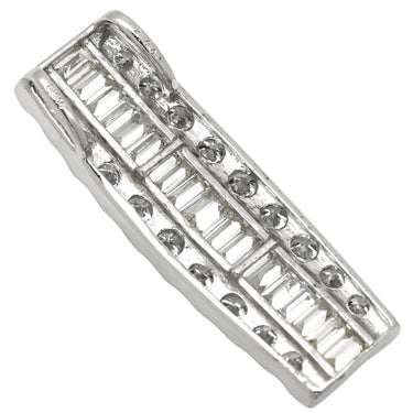 ノンブランド NON BRAND ダイヤモンド 2.00ct プラチナシルバー Pt900 ダイヤモンド ペンダントトップ プラチナ900 ネックレストップ バゲットカット ラウンドブリリアントカット