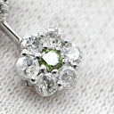 ノンブランド NON BRAND ダイヤペンダント ホワイトゴールド K18WG ダイヤモンド 色石 ネックレス 3石 3連 ドロップ 18K 750 WG 18石 色石 ラウンドブリリアント