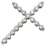 ノンブランド NON BRAND クロスモチーフ ダイヤモンド プラチナシルバー Pt900 ダイヤモンド ペンダントトップ 十字架 プラチナ900 ネックレストップ 16石 16P ラウンドブリリアント