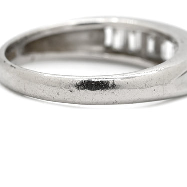 ノンブランド NON BRAND ダイヤ 1.00ct 一文字リング プラチナシルバー Pt900 ダイヤモンド リング 指輪 プラチナ900 7石 7粒 1列 バゲットカット 12号