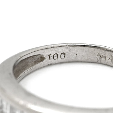ノンブランド NON BRAND ダイヤ 1.00ct 一文字リング プラチナシルバー Pt900 ダイヤモンド リング 指輪 プラチナ900 7石 7粒 1列 バゲットカット 12号