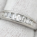 ノンブランド NON BRAND ダイヤ 1.00ct 一文字リング プラチナシルバー Pt900 ダイヤモンド リング 指輪 プラチナ900 7石 7粒 1列 バゲットカット 12号