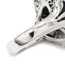 ノンブランド NON BRAND スターサファイア 26.55ct ダイヤ ブルー×プラチナシルバー Pt900 サファイア ダイヤモンド リング 指輪 青 プラチナ900 オーバルカボションカット 14号