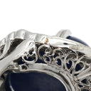 ノンブランド NON BRAND スターサファイア 26.55ct ダイヤ ブルー×プラチナシルバー Pt900 サファイア ダイヤモンド リング 指輪 青 プラチナ900 オーバルカボションカット 14号