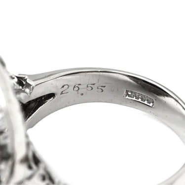 ノンブランド NON BRAND スターサファイア 26.55ct ダイヤ ブルー×プラチナシルバー Pt900 サファイア ダイヤモンド リング 指輪 青 プラチナ900 オーバルカボションカット 14号