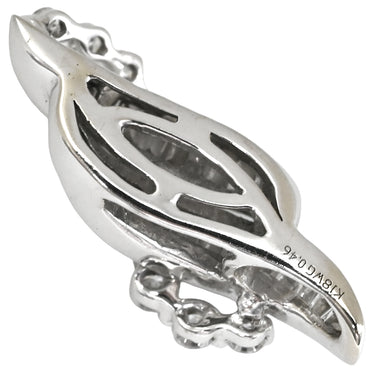 ノンブランド NON BRAND ダイヤモンド 0.46ct デザインネックレストップ ホワイトゴールド K18WG ダイヤモンド ペンダントトップ 750 18K 18金 WG バゲット ラウンドブリリアントカット