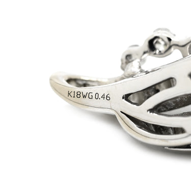 ノンブランド NON BRAND ダイヤモンド 0.46ct デザインネックレストップ ホワイトゴールド K18WG ダイヤモンド ペンダントトップ 750 18K 18金 WG バゲット ラウンドブリリアントカット
