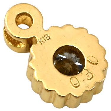 ノンブランド NON BRAND ダイヤモンド 0.30ct イエローゴールド K18YG ダイヤモンド ペンダントトップ Au750 18K 2石 2P ネックレストップ