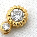 ノンブランド NON BRAND ダイヤモンド 0.30ct イエローゴールド K18YG ダイヤモンド ペンダントトップ Au750 18K 2石 2P ネックレストップ