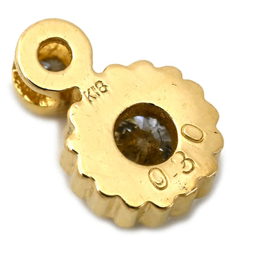ノンブランド NON BRAND ダイヤモンド 0.30ct イエローゴールド K18YG ダイヤモンド ペンダントトップ Au750 18K 2石 2P ネックレストップ