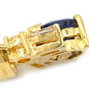 ノンブランド NON BRAND サファイア ダイヤ ブルー×イエローゴールド K18YG サファイア ダイヤモンド ペンダントトップ 青 18K 750 YG ペアシェイプカット ネックレストップ