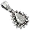 ノンブランド NON BRAND ブルーサファイア 0.73ct ダイヤモンド ブルー×プラチナシルバー Pt900 サファイア ダイヤモンド ペンダントトップ 青 ペアシェイプカット プラチナ