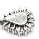 ノンブランド NON BRAND ブルーサファイア 0.73ct ダイヤモンド ブルー×プラチナシルバー Pt900 サファイア ダイヤモンド ペンダントトップ 青 ペアシェイプカット プラチナ