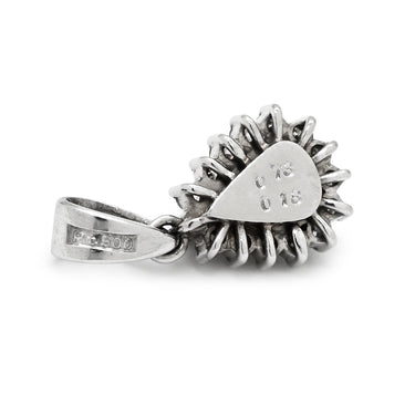 ノンブランド NON BRAND ブルーサファイア 0.73ct ダイヤモンド ブルー×プラチナシルバー Pt900 サファイア ダイヤモンド ペンダントトップ 青 ペアシェイプカット プラチナ