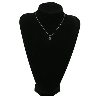 ノンブランド NON BRAND ブルーサファイア 0.73ct ダイヤモンド ブルー×プラチナシルバー Pt900 サファイア ダイヤモンド ペンダントトップ 青 ペアシェイプカット プラチナ