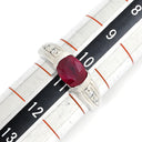 ノンブランド NON BRAND ルビー 1.279ct ダイヤモンド レッド×プラチナシルバー Pt900 ルビー ダイヤモンド リング 指輪 赤 1石 1粒 プラチナ900 オーバル 10.5号