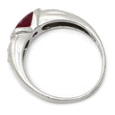 ノンブランド NON BRAND ルビー 1.279ct ダイヤモンド レッド×プラチナシルバー Pt900 ルビー ダイヤモンド リング 指輪 赤 1石 1粒 プラチナ900 オーバル 10.5号