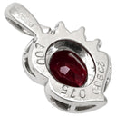 ノンブランド NON BRAND ルビー 0.75ct ダイヤモンド レッド×プラチナシルバー Pt900 ルビー ダイヤモンド ペンダントトップ 赤 1P 1粒 1石 ネックレストップ Pt900 プラチナ オーバルミックスカット