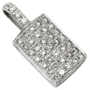 ノンブランド NON BRAND サファイア 0.32ct ダイヤ ブルー×ホワイトゴールド K18WG サファイア ダイヤモンド ペンダントトップ 青 18K 750 WG スクエア パヴェ ネックレストップ リバーシブル