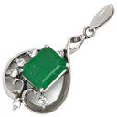 ノンブランド NON BRAND エメラルド 1.36ct ダイヤ グリーン×プラチナシルバー Pt900 ダイヤモンド エメラルド ペンダントトップ 緑 1P 1粒 1石 ネックレストップ プラチナ