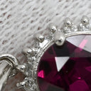 ノンブランド NON BRAND ロードライトガーネット 1.91ct ダイヤモンド レッド×プラチナシルバー Pt900 ロードライトガーネット ダイヤモンド ペンダントトップ プラチナ 1粒 1石 赤 ネックレストップ