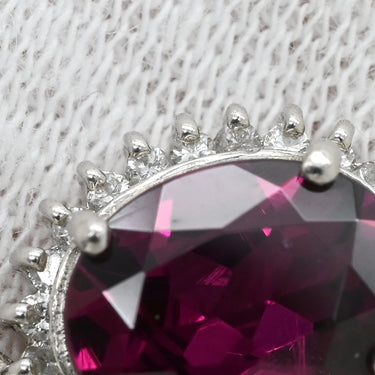 ノンブランド NON BRAND ロードライトガーネット 1.91ct ダイヤモンド レッド×プラチナシルバー Pt900 ロードライトガーネット ダイヤモンド ペンダントトップ プラチナ 1粒 1石 赤 ネックレストップ