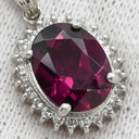 ノンブランド NON BRAND ロードライトガーネット 1.91ct ダイヤモンド レッド×プラチナシルバー Pt900 ロードライトガーネット ダイヤモンド ペンダントトップ プラチナ 1粒 1石 赤 ネックレストップ