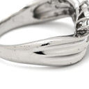 ノンブランド NON BRAND ダイヤモンド 1.03ct プラチナシルバー Pt900 ダイヤモンド リング 指輪 プラチナ Pt900 パヴェ メレダイヤ ウェーブ 流線型 リボンモチーフ 18.5号