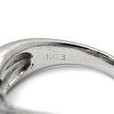 ノンブランド NON BRAND ダイヤモンド 1.03ct プラチナシルバー Pt900 ダイヤモンド リング 指輪 プラチナ Pt900 パヴェ メレダイヤ ウェーブ 流線型 リボンモチーフ 18.5号