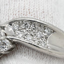 ノンブランド NON BRAND ダイヤモンド 1.03ct プラチナシルバー Pt900 ダイヤモンド リング 指輪 プラチナ Pt900 パヴェ メレダイヤ ウェーブ 流線型 リボンモチーフ 18.5号