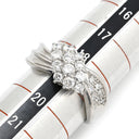 ノンブランド NON BRAND ダイヤモンド 1.03ct プラチナシルバー Pt900 ダイヤモンド リング 指輪 プラチナ Pt900 パヴェ メレダイヤ ウェーブ 流線型 リボンモチーフ 18.5号