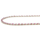 ノンブランド NON BRAND ルビー 13.00ct ダイヤモンド 1.00ct テニスネックレス レッド×ホワイトゴールド K18WG ルビー ダイヤモンド ネックレス 赤 オーバルミックスカット 18K 750 WG