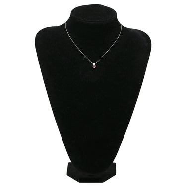 ノンブランド NON BRAND ルビー 0.90ct ダイヤモンド ペンダント ホワイトゴールド Pt900 ルビー ダイヤモンド PT850(チェーン) ネックレス 赤 レッド 1石 1粒 オーバルミックスカット プラチナ