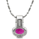 ノンブランド NON BRAND ルビー 0.90ct ダイヤモンド ペンダント ホワイトゴールド Pt900 ルビー ダイヤモンド PT850(チェーン) ネックレス 赤 レッド 1石 1粒 オーバルミックスカット プラチナ