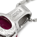 ノンブランド NON BRAND ルビー 0.90ct ダイヤモンド ペンダント ホワイトゴールド Pt900 ルビー ダイヤモンド PT850(チェーン) ネックレス 赤 レッド 1石 1粒 オーバルミックスカット プラチナ