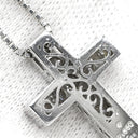 ノンブランド NON BRAND ダイヤモンド 0.92ct クロスペンダント プラチナシルバー Pt850 ダイヤモンド ネックレス 十字架 CROSS 11石 11P 11粒 プラチナ850