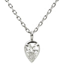 ノンブランド NON BRAND ダイヤモンド 0.32ct ペンダント プラチナシルバー Pt850 ダイヤモンド ネックレス 1粒 1石 プラチナ850 ペアシェイプ