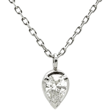ノンブランド NON BRAND ダイヤモンド 0.32ct ペンダント プラチナシルバー Pt850 ダイヤモンド ネックレス 1粒 1石 プラチナ850 ペアシェイプ