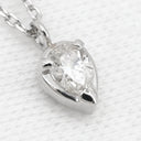 ノンブランド NON BRAND ダイヤモンド 0.32ct ペンダント プラチナシルバー Pt850 ダイヤモンド ネックレス 1粒 1石 プラチナ850 ペアシェイプ