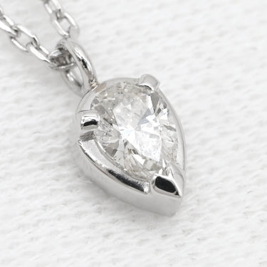 ノンブランド NON BRAND ダイヤモンド 0.32ct ペンダント プラチナシルバー Pt850 ダイヤモンド ネックレス 1粒 1石 プラチナ850 ペアシェイプ