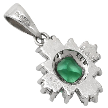 ノンブランド NON BRAND エメラルド 0.55ct ダイヤ グリーン×プラチナシルバー Pt900 ダイヤモンド エメラルド ペンダントトップ 緑 1P 1粒 1石 ネックレストップ プラチナ