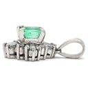 ノンブランド NON BRAND エメラルド 0.55ct ダイヤ グリーン×プラチナシルバー Pt900 ダイヤモンド エメラルド ペンダントトップ 緑 1P 1粒 1石 ネックレストップ プラチナ