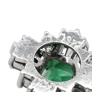 ノンブランド NON BRAND エメラルド 0.55ct ダイヤ グリーン×プラチナシルバー Pt900 ダイヤモンド エメラルド ペンダントトップ 緑 1P 1粒 1石 ネックレストップ プラチナ