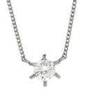 ノンブランド NON BRAND ダイヤモンド 0.504ct ペンダント プラチナシルバー Pt900 ダイヤモンド PT850(チェーン) ネックレス 1粒 1石 プラチナ900 PT850チェーン