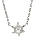 ノンブランド NON BRAND ダイヤモンド 0.504ct ペンダント プラチナシルバー Pt900 ダイヤモンド PT850(チェーン) ネックレス 1粒 1石 プラチナ900 PT850チェーン