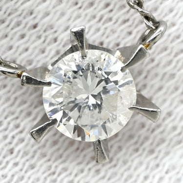 ノンブランド NON BRAND ダイヤモンド 0.504ct ペンダント プラチナシルバー Pt900 ダイヤモンド PT850(チェーン) ネックレス 1粒 1石 プラチナ900 PT850チェーン
