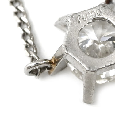 ノンブランド NON BRAND ダイヤモンド 0.504ct ペンダント プラチナシルバー Pt900 ダイヤモンド PT850(チェーン) ネックレス 1粒 1石 プラチナ900 PT850チェーン