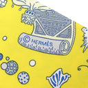 エルメス HERMES ツイリー イエロー×グレー シルク スカーフ 【LA FOLLE PARADE/ラ フォル パラード】