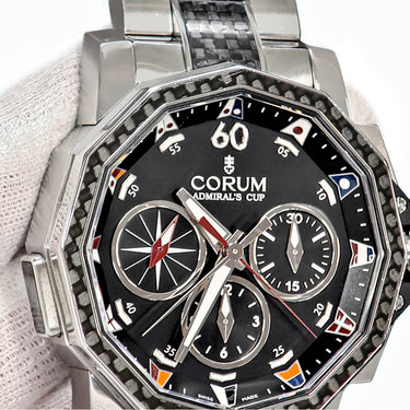 腕時計 コルム CORUM アドミラルズカップ チャレンジ44 スプリットセコンド クロノ 986.691.11/V761 AN92 自動巻き メンズ 黒 限定